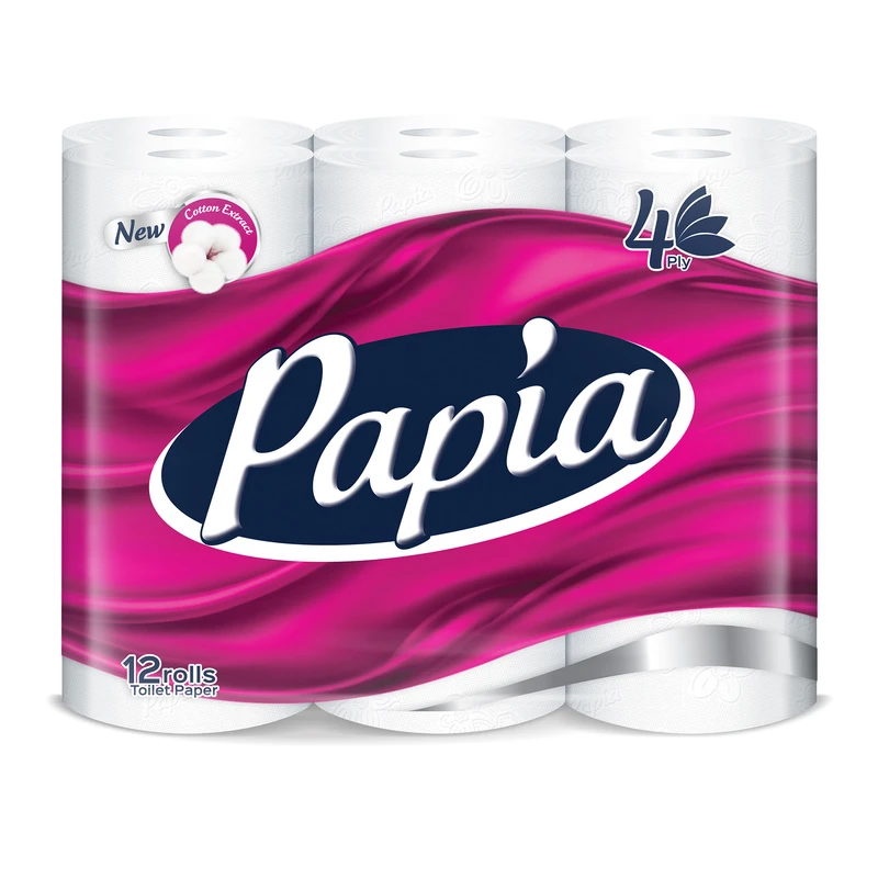 دستمال توالت پاپیا بسته 12 عددی