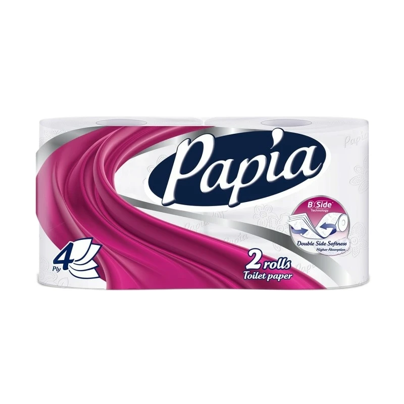 دستمال توالت پاپیا بسته 2 عددی